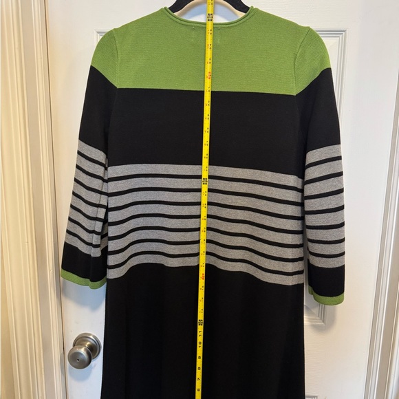 Eliza J Green and Black Striped Sweater - Picture 6 of 8